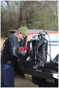 ERDI PS Diver prepping gear