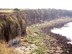 the cliffs at Pointe du Hoc