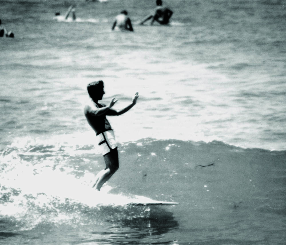 Morgan Surfing at San Onfore, 1953